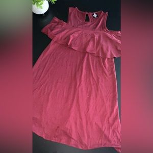 Agnes & Dora Ruffle Top Cold Shoulder tank Size XXS GUC